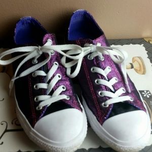 Purple and glitter Chuck Taylor Converse